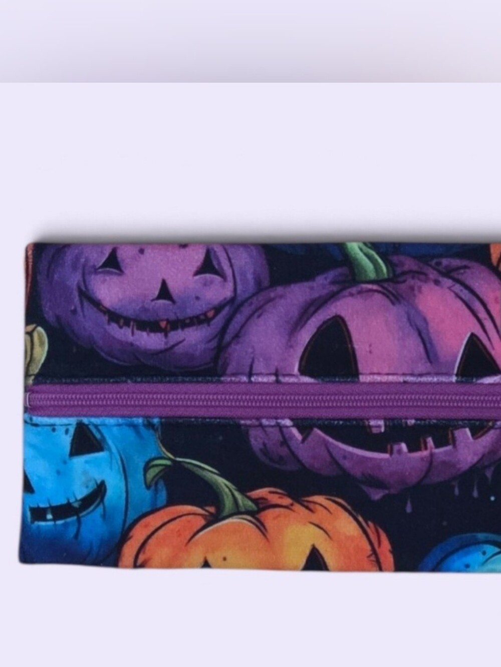 Makeup Junkie Pumpkin Print Halloween Cosmetic Pouch in Size Mini